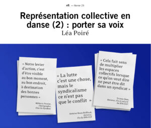 Presse :  Représentation collective en danse (2) : porter sa voix