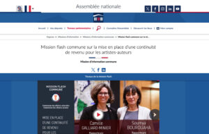 Consultation FLASH Revenus des artistes auteur·trices* Chorégraphes Associé.e.s à l&rsquo;Assemblée Nationale 18 septembre 2025